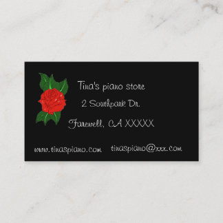 Tarjeta de visita subió piano