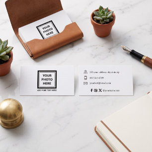 Tarjeta De Visita Subir imagen foto y agregar texto – Personalizar
