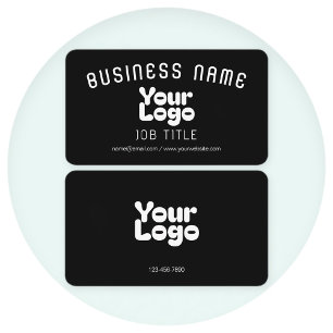 Tarjeta De Visita Subir logotipo   Negro y blanco (editable)