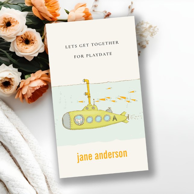 Tarjeta De Visita Submarino submarino Submarino Monograma Llamada a  (Subido por el creador)