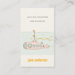 Tarjeta De Visita Submarino submarino Submarino Monograma Llamada a