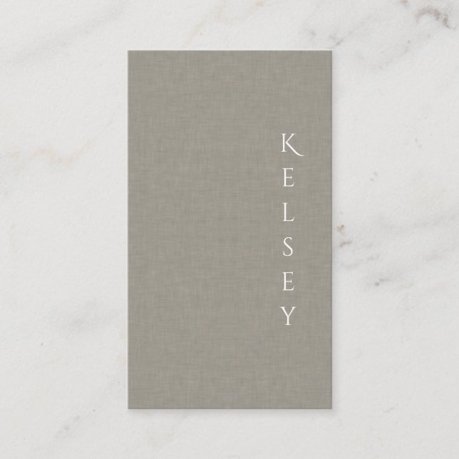 Tarjeta De Visita Subtle Fabric Elegant Photo Business Card (Anverso)