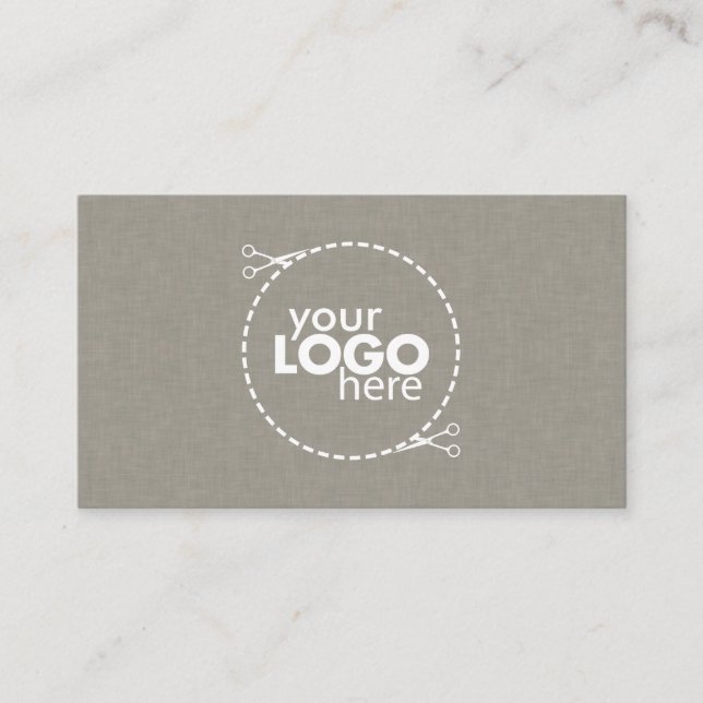 Tarjeta De Visita Subtle Faux Fabric Texture Business Card (Anverso)