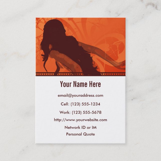 Tarjeta de visita suburbana del perfil de la (Anverso)