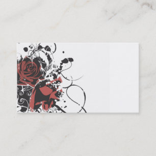 Tarjeta de visita sucia de los rosas