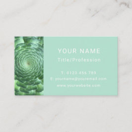 Tarjeta De Visita Suculenta planta verde calmo