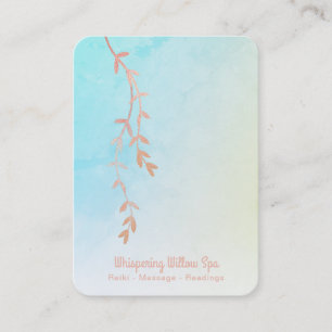 Tarjeta De Visita *~* Sucursal de árbol de Rosa silvestre - Pastel 
