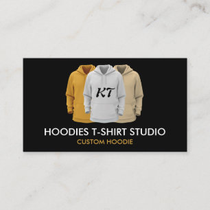 Tarjeta De Visita Sudadera con capucha de monograma personalizado de