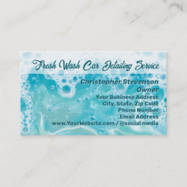 Tarjeta De Visita Suds Bubbles Blue Water Car Detection
