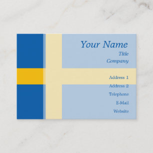 Tarjeta De Visita Suecia - bandera sueca