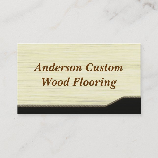 Tarjeta De Visita Suelo De Madera (Anverso)