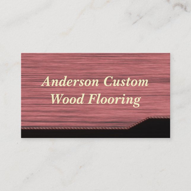Tarjeta De Visita Suelo De Madera (Anverso)
