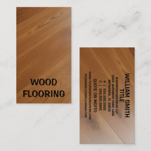 Tarjeta De Visita Suelo De Madera