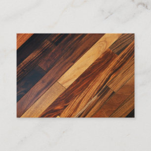 Tarjeta De Visita Suelo de madera diagonal