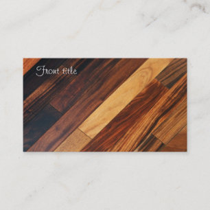Tarjeta De Visita Suelo de madera diagonal