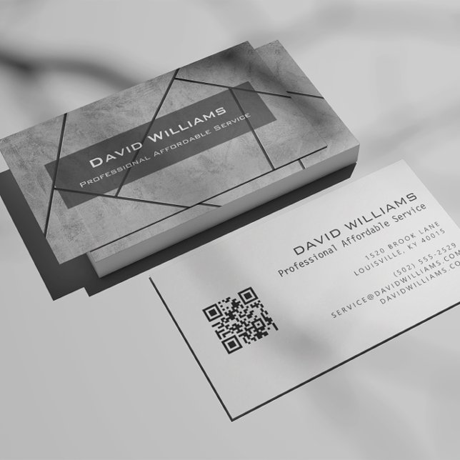 Tarjeta De Visita Suelo profesional de código QR y azulejos (Subido por el creador)