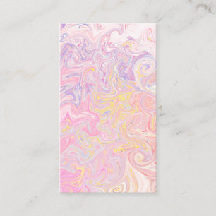 Tarjeta De Visita Sueño de Mármol Giratorio en Pastel Suave Arte Abs
