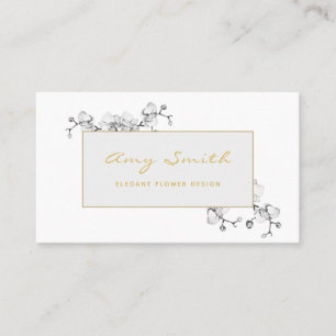 Tarjeta De Visita Sueño Elegante, Feminiano, Floral de orquídeas b