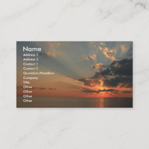 Tarjeta De Visita Sueños de la puesta del sol