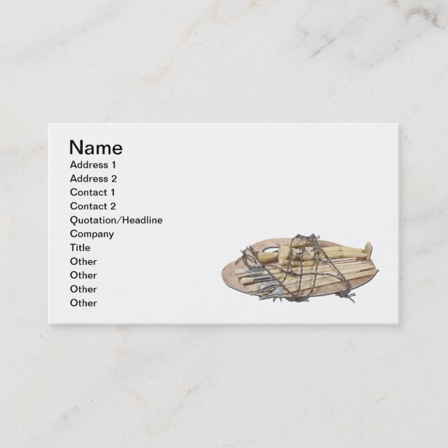 Tarjeta De Visita Sufrimiento para el arte (Anverso)