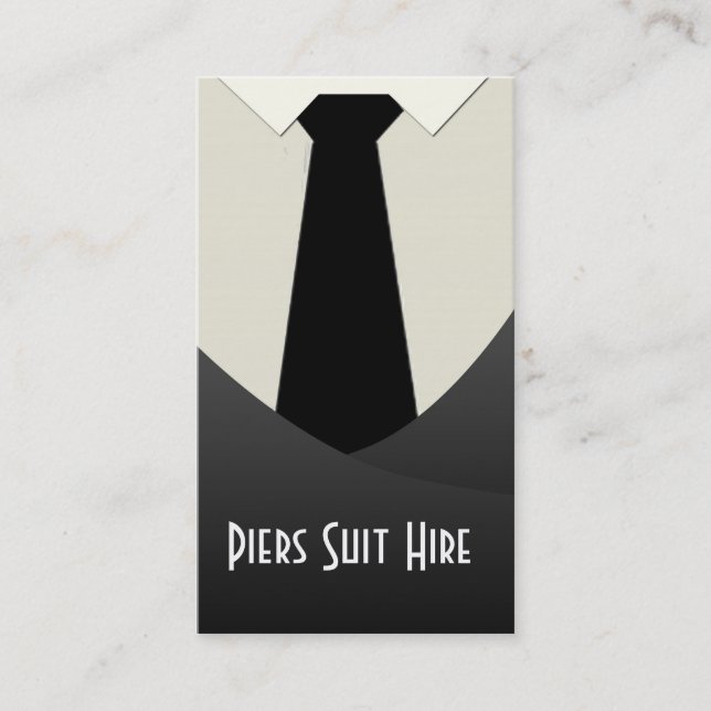 Tarjeta De Visita Suit hire (Anverso)