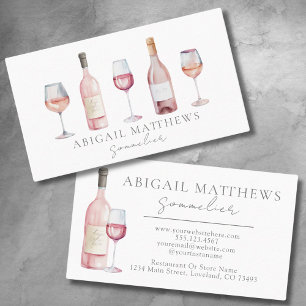 Tarjeta De Visita Sumiller Vino Elegante