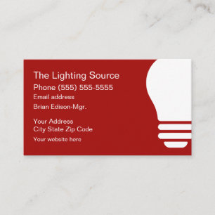 Tarjeta De Visita Suministro de Iluminación Eléctrica