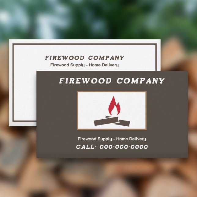 Tarjeta De Visita Suministro de leña (Firewood Supply Business Card)