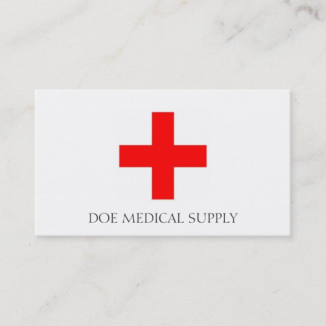 Tarjeta De Visita Suministro médico W/W (Anverso)