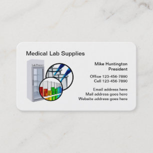 Tarjeta De Visita Suministros de equipos de laboratorio médico