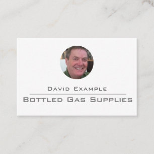 Tarjeta De Visita Suministros de Gas Envasado con Foto del Titular
