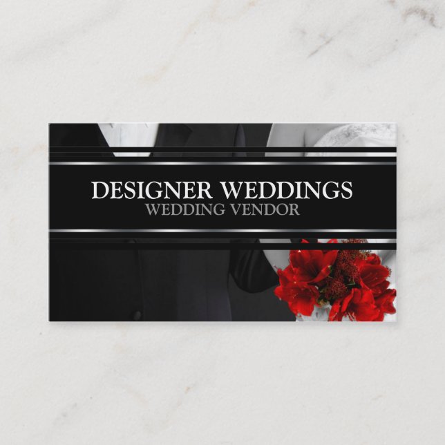 Tarjeta De Visita Suministros de la industria del Boda de proveedore (Anverso)