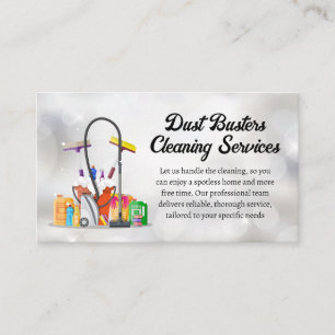 Tarjeta De Visita Suministros de limpieza   House Maid Services