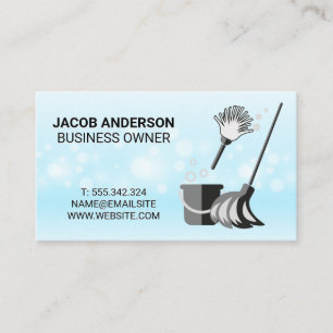 Tarjeta De Visita Suministros de limpieza   Sparkle Bubbles
