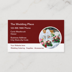 Tarjeta De Visita Suministros y Catering para Bodas