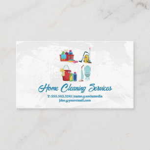 Tarjeta De Visita Suministros y Servicios de Limpieza del Hogar