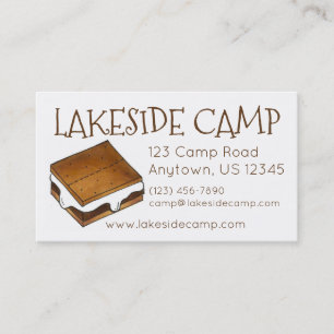 Tarjeta De Visita Summer Camp Campfire Smore Marshmallow Smores