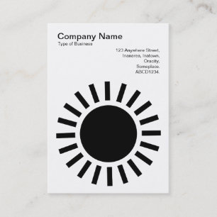 Tarjeta De Visita Sun 01 - Negro sobre blanco