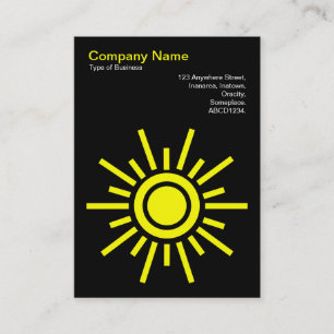 Tarjeta De Visita Sun 02 - Amarillo sobre negro