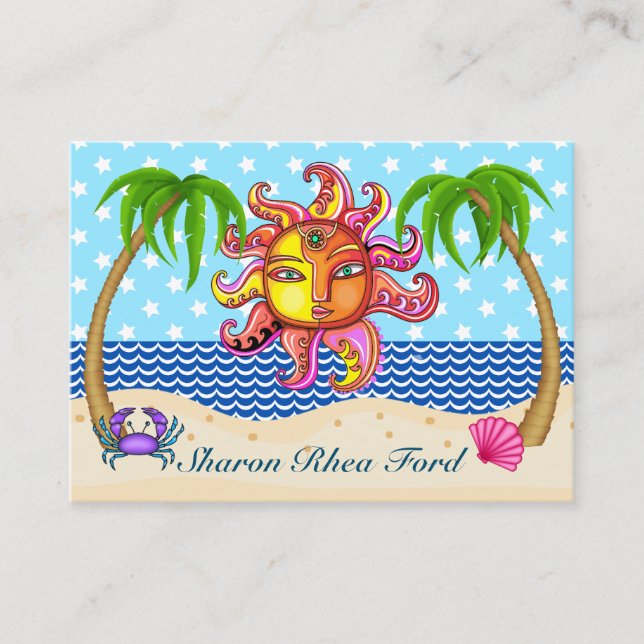 Tarjeta de visita Sun and Beach (Anverso)