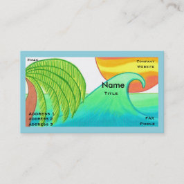Tarjeta De Visita Sun and Surf Business Card Template