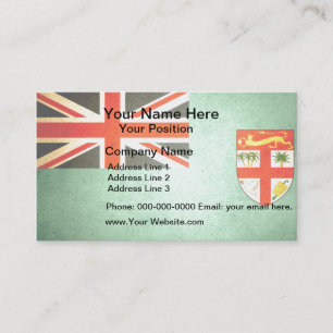 Tarjeta De Visita Sun besó la bandera de Fiji