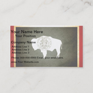 Tarjeta De Visita Sun besó la bandera de Wyoming