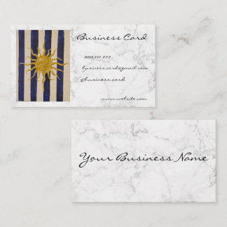 Tarjeta De Visita Sun & Blue Striped BusinessCard Granite Background