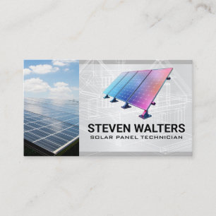 Tarjeta De Visita Sun Blueprints   Tecnología de panel solar   Energ