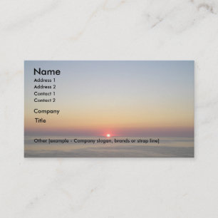 Tarjeta De Visita Sun de hundimiento