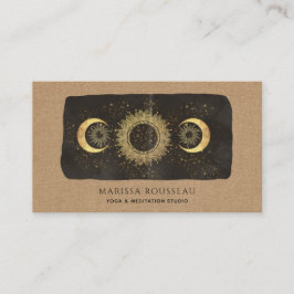 Tarjeta De Visita Sun Moon Stars Celestial Yoga Studio