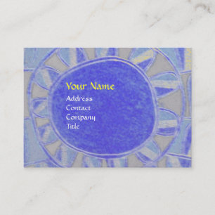 Tarjeta De Visita SUN SOLAR ENERGY MONOGRAM amarillo azul negro