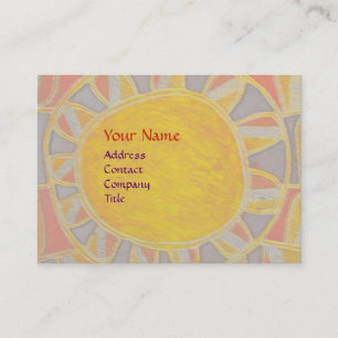 Tarjeta De Visita SUN SOLAR ENERGY MONOGRAM naranja amarillo rojo ne