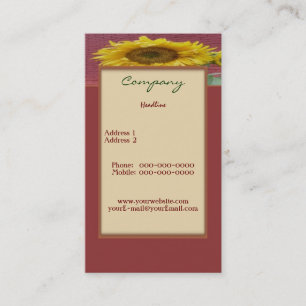 Tarjeta de visita Sunflower